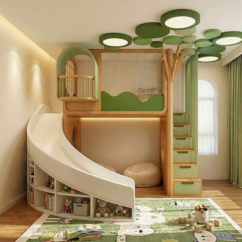Kids Outdoor Climbing Frame - Casetta sull'albero in legno massello per